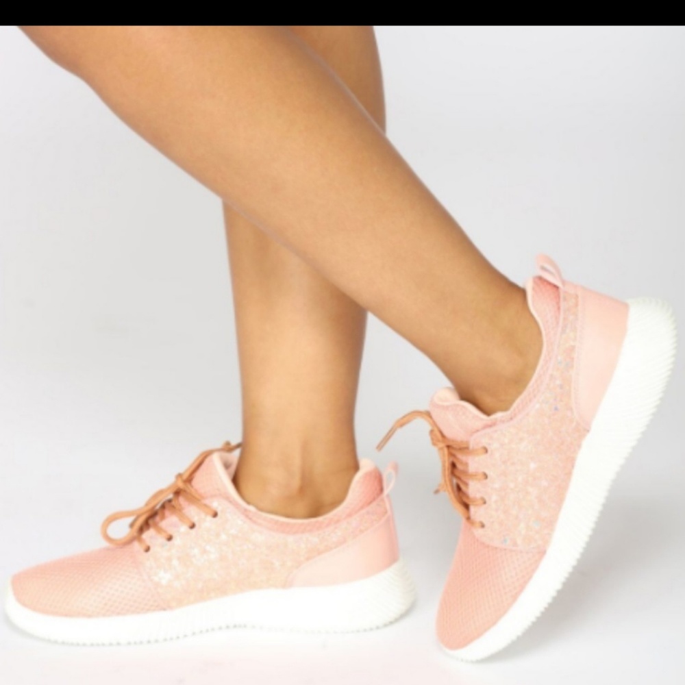 .Pink Sparkle Sneakers